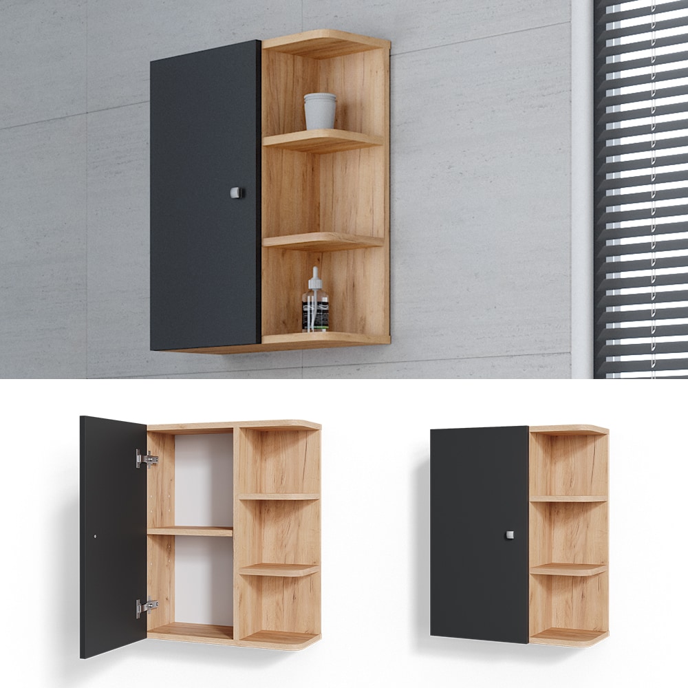 Vicco H&auml;ngeschrank Fynn Badschrank Badezimmerschrank mit Ablagen Badregal - Bild 1