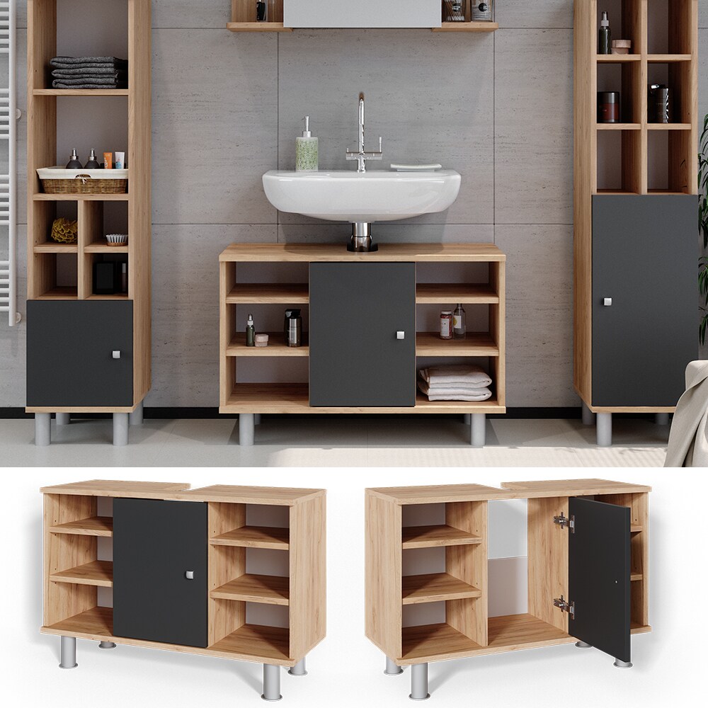 Vicco Waschtischunterschrank Fynn Badschrank Waschbeckenunterschrank Waschtisch - Bild 1