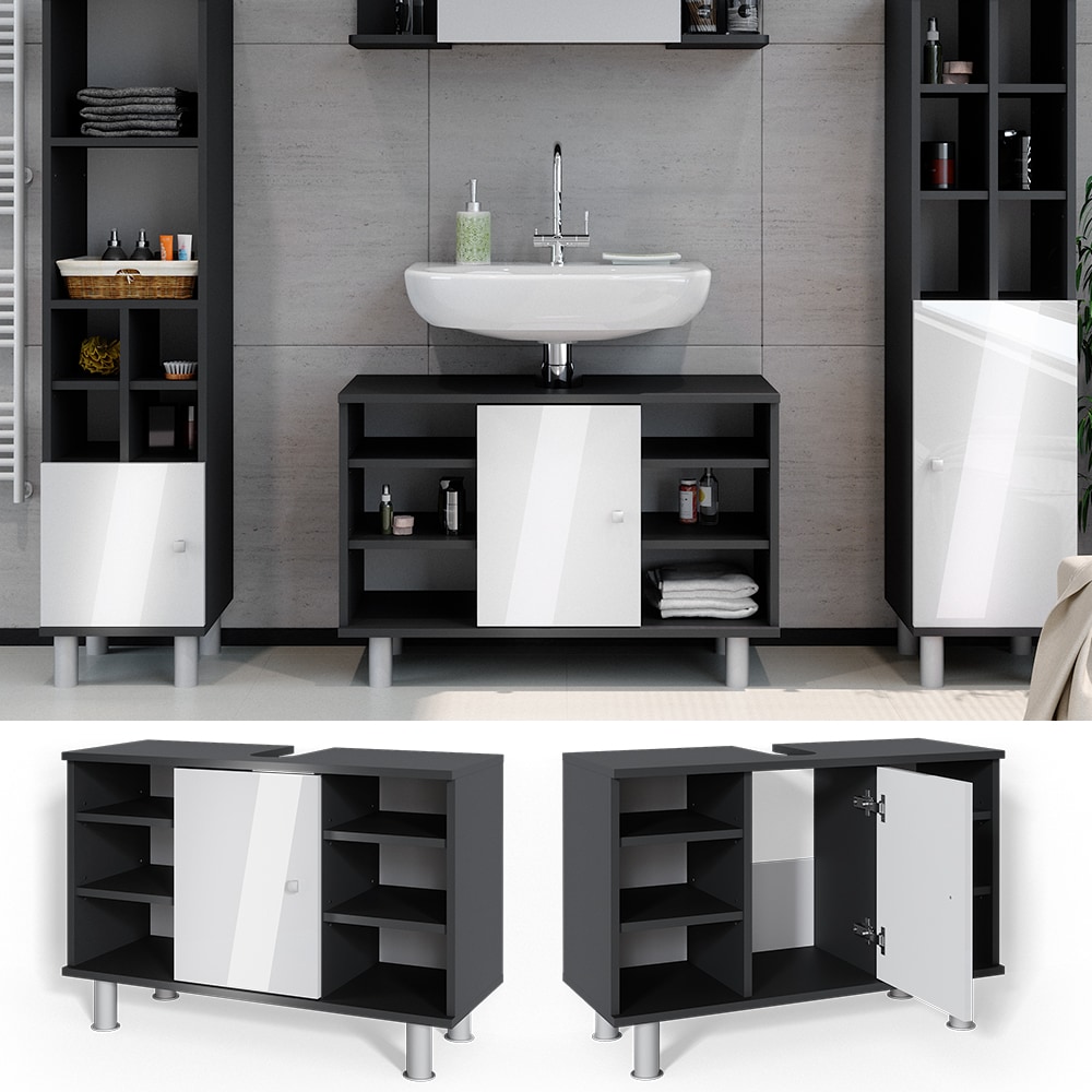 Vicco Waschtischunterschrank Fynn Badschrank Waschbeckenunterschrank Waschtisch - Bild 1