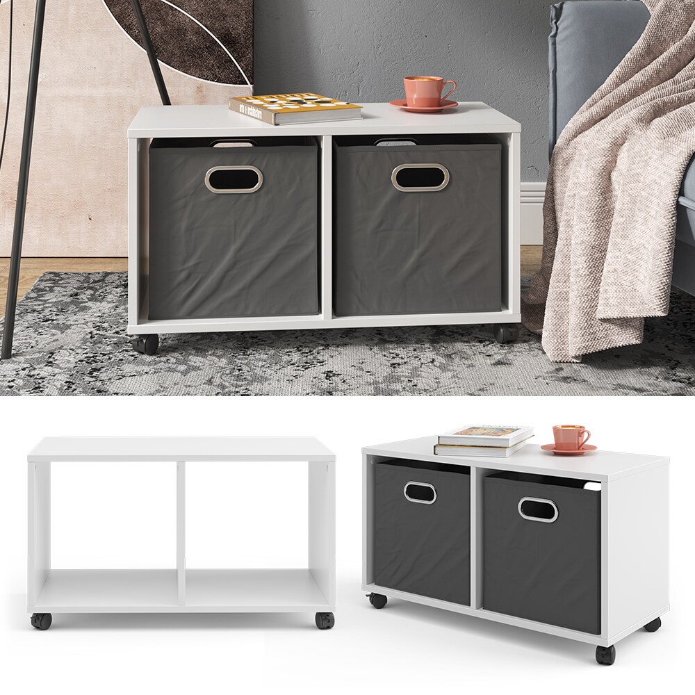 Vicco Rollcontainer Bürocontainer 2 Fächer Aktenregal Büroregal Aktenschrank | 04251421949386