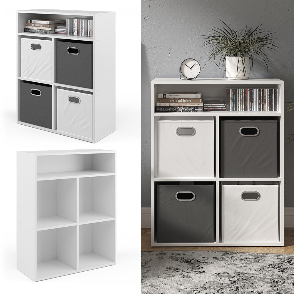 Vicco B&uuml;cherregal f&uuml;r 4 Faltboxen Aktenregal Aktenschrank B&uuml;roregal Standregal - Bild 1