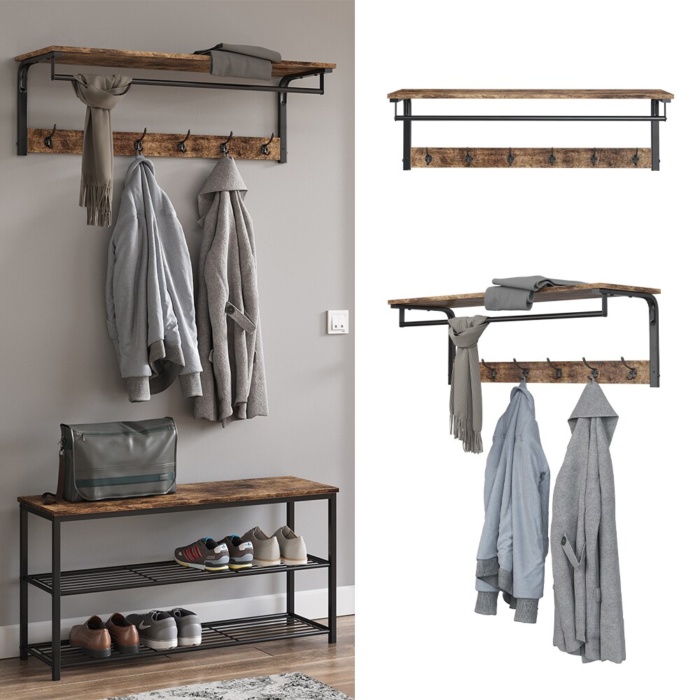 Vicco Wandgarderobe Hängegarderobe Garderobe Fyrk 100cm Ablage 4 Haken Wandregal | 04251421950467