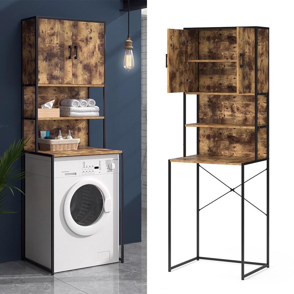 Vicco Waschmaschinenschrank Badschrank Hochschrank Fyrk Waschmaschinenregal - Bild 1