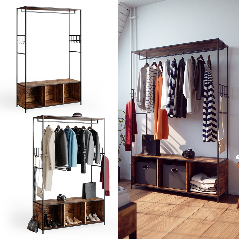 Vicco Kleiderschrank Garderobenschrank Fyrk Schlafzimmer Sitzbank Schuhschrank - Bild 1