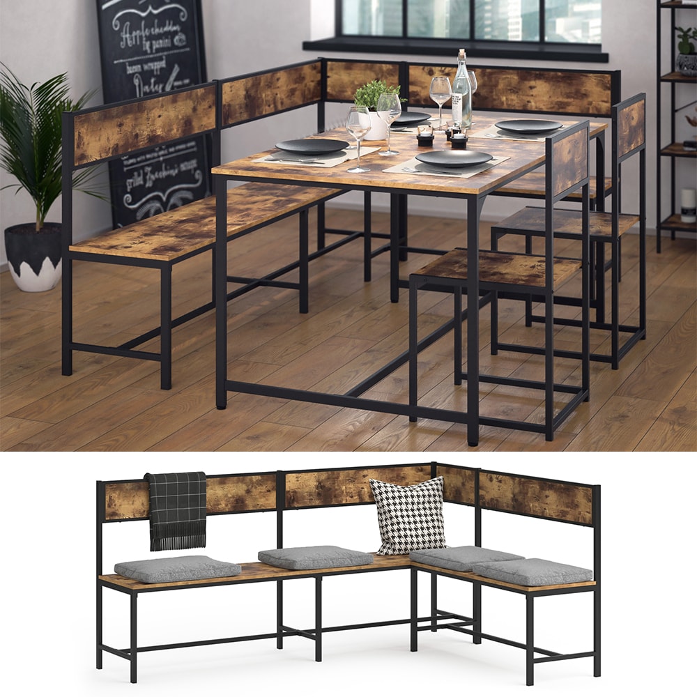 Vicco K&uuml;chenbank Eckbank Sitzbank Fyrk 195x142cm Eckbankgruppe Sitzgruppe Bank - Bild 1