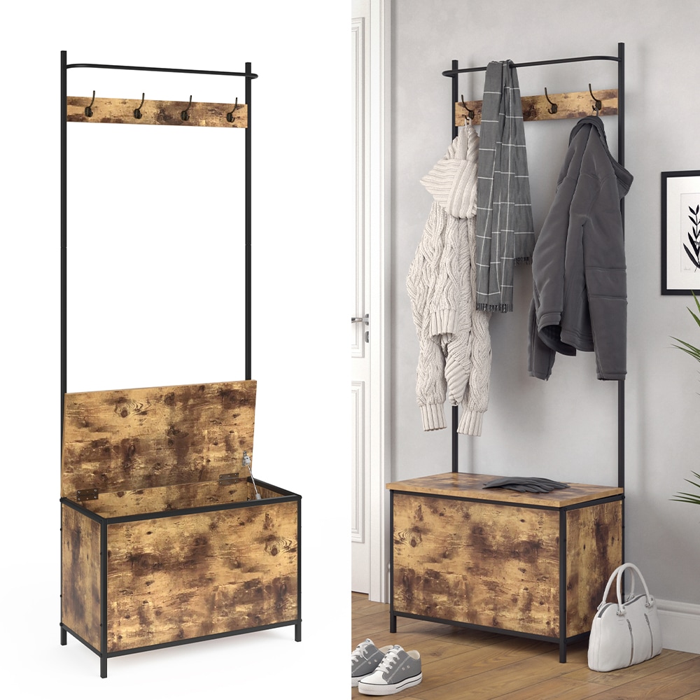 Vicco Flurgarderobe Garderobenst&auml;nder Fyrk Badgarderobe Sitzbank Aufbewahrung - Bild 1