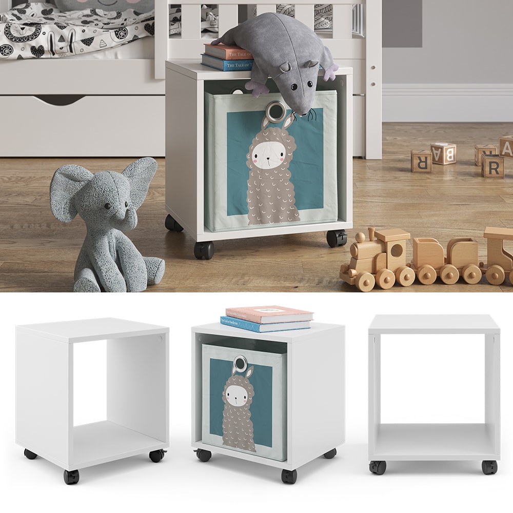 Vicco Rollcontainer Luigi f&uuml;r Faltbox Kinderregal 1 Fach Spielzeugregal Aufbewahrung - Bild 1