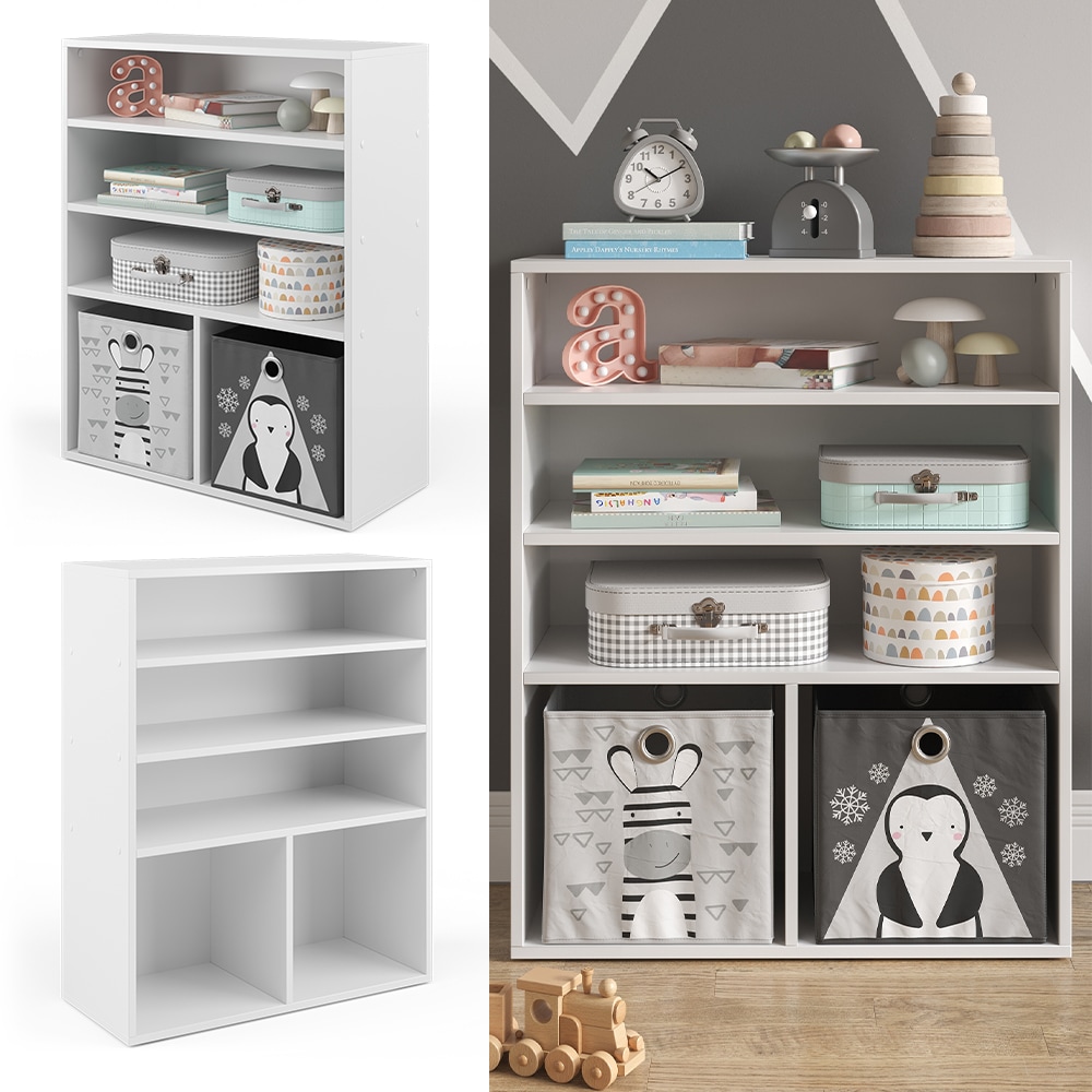 Vicco Kinderregal Luigi f&uuml;r 2 Faltboxen B&uuml;cherregal Spielzeugregal Aufbewahrung Regal - Bild 1