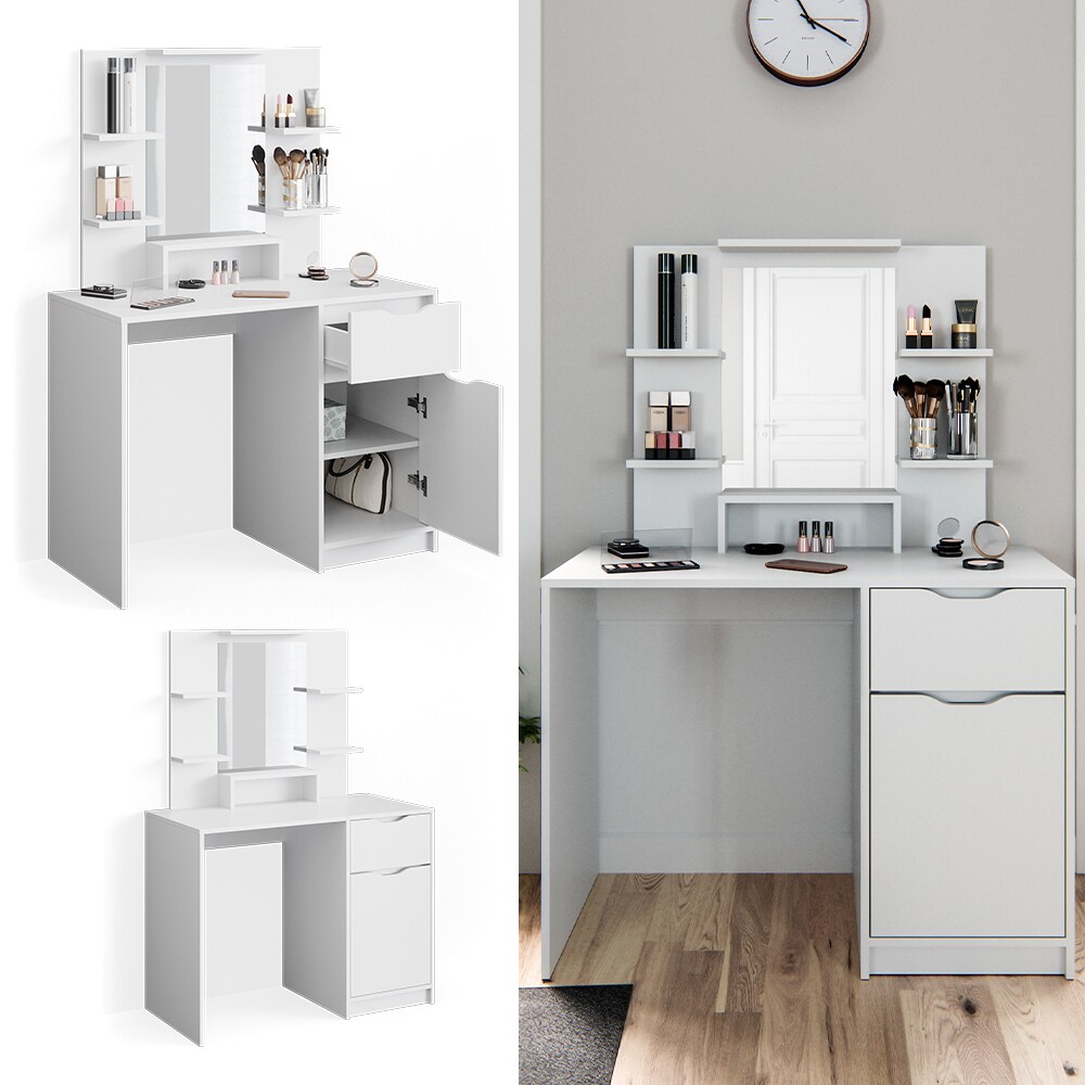 Vicco Schminktisch Ruben wei&szlig; Frisiertisch Frisierkommode Schminkkommode Kommode - Bild 1