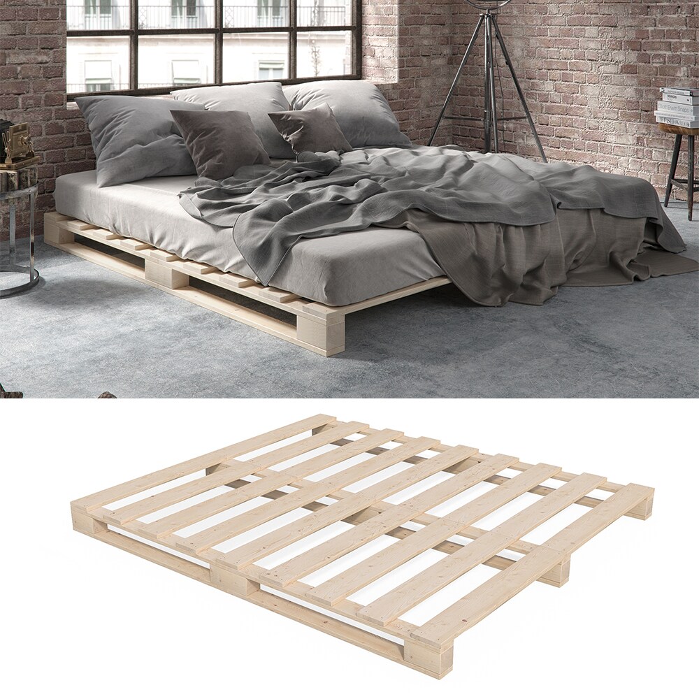 VitaliSpa Palettenbett Holzbett Palettenm&ouml;bel 160x200cm Bettgestell Futonbett - Bild 1