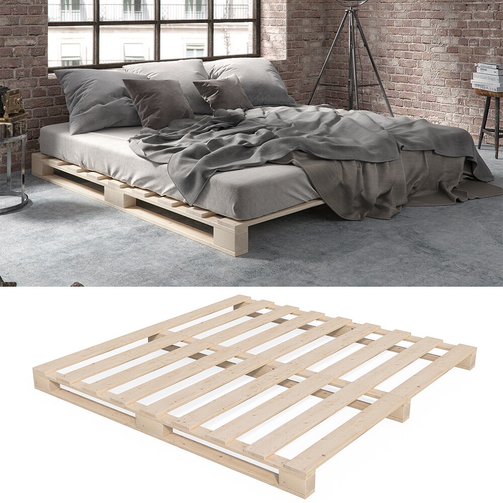 VitaliSpa Palettenbett Holzbett Palettenm&ouml;bel 180x200cm Bettgestell Futonbett - Bild 1