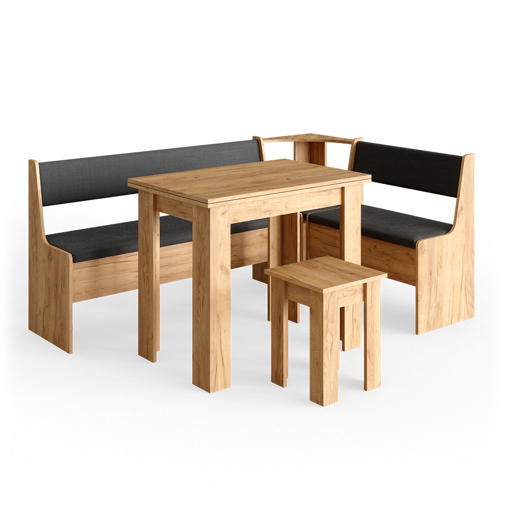 Vicco Eckbankgruppe Roman Eiche 180x120cm Esszimmergruppe Eckbank Sitzgruppe - Bild 1