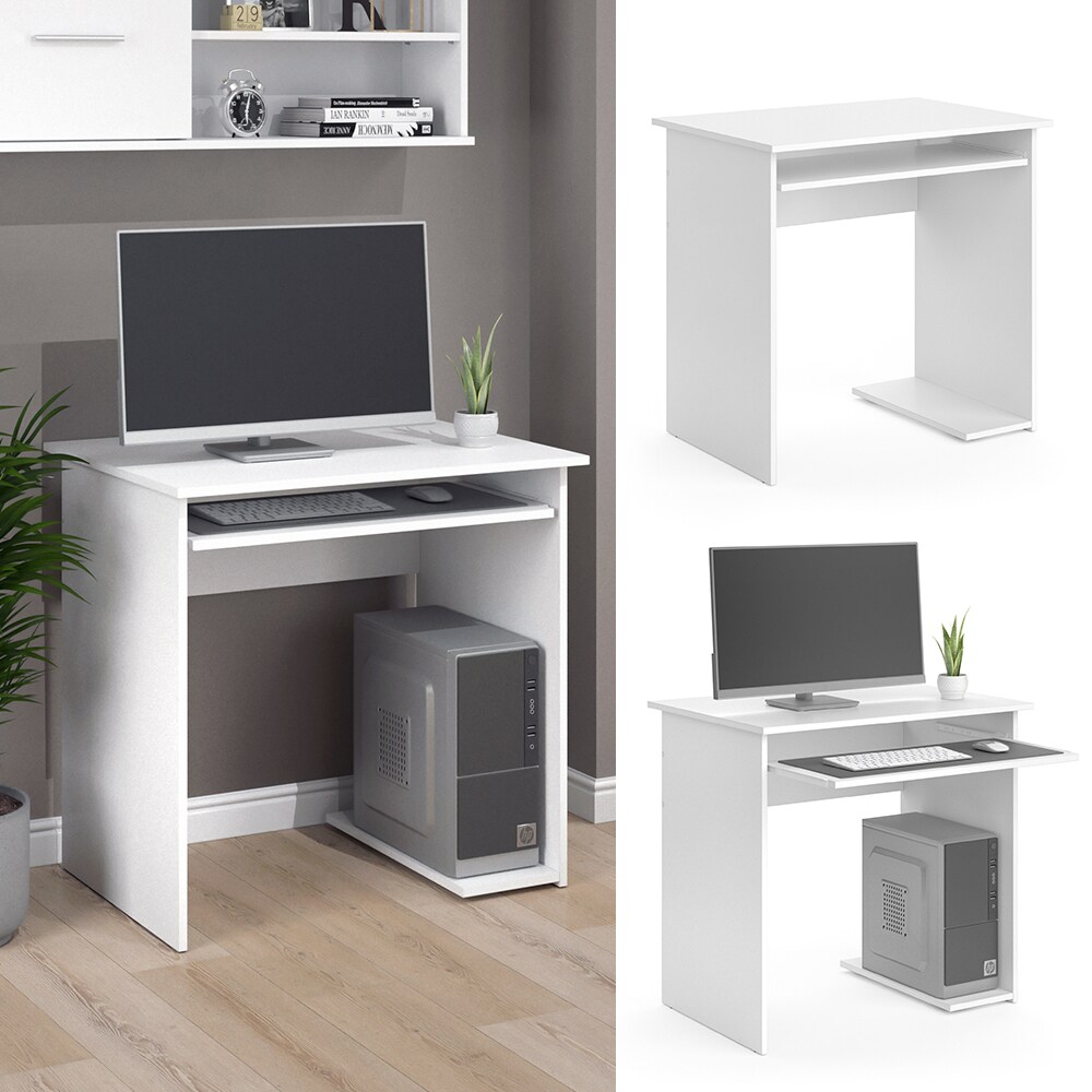 Vicco Schreibtisch B&uuml;rotisch Arbeitstisch Nick wei&szlig; Computertisch Laptoptisch - Bild 1