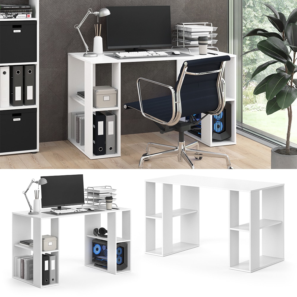 Vicco Schreibtisch ARIAN Arbeitstisch B&uuml;rotisch Regal PC Tisch Schublade Ablage - Bild 1