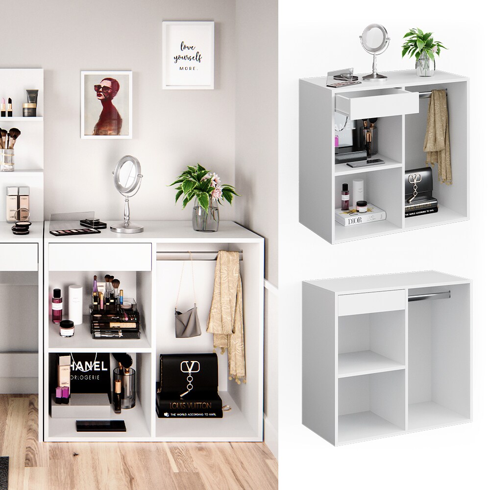 Vicco Beistellschrank Anstellschrank für Schminktisch Isabelle mit Schublade | 04251421951297