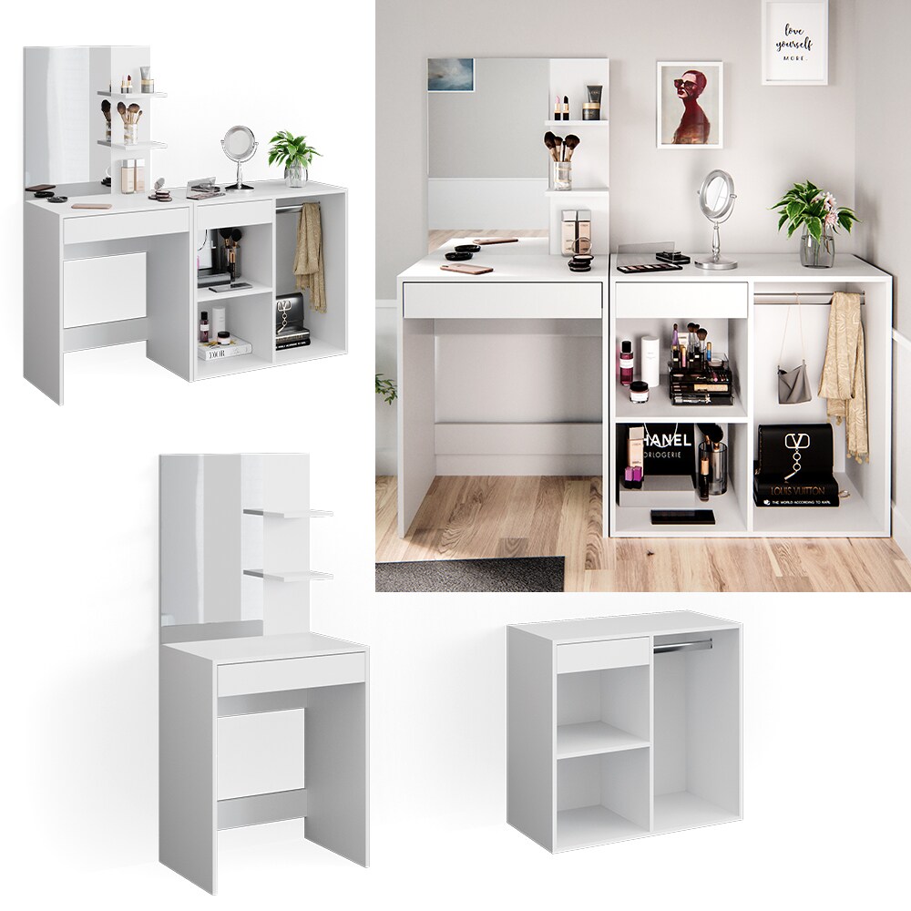 Vicco Schminktisch Frisiertisch Schminkkommode Isabelle Beistellschrank Kommode - Bild 1