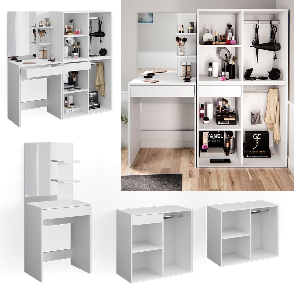 Vicco Schminktisch Frisiertisch Schminkkommode Isabelle Beistellschrank Kommode - Bild 1