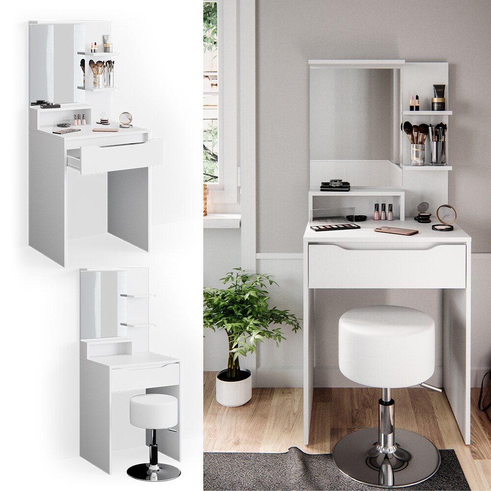 Vicco Schminktisch Frisiertisch Frisierkommode Ruben Hocker Spiegel Schublade - Bild 1