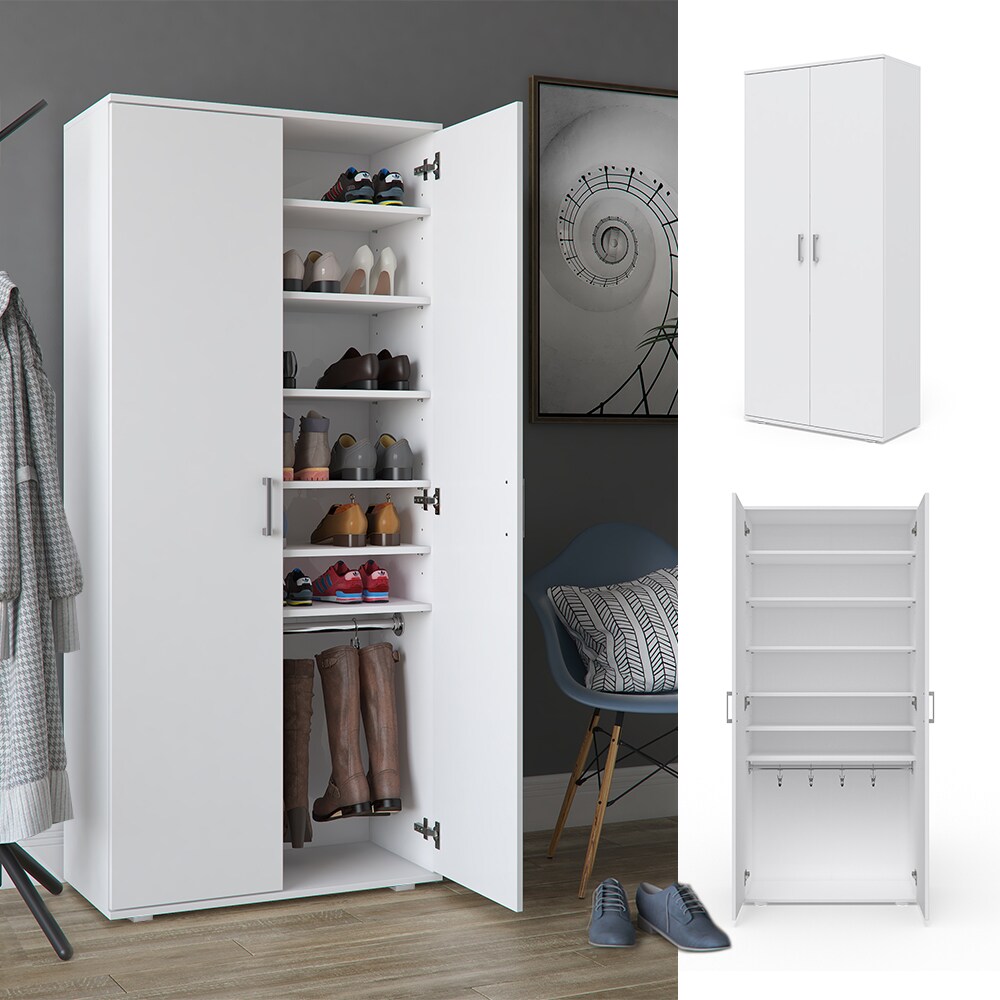 VICCO Schuhschrank TORGE Weiß – Wandschrank Stiefelschrank Schuhe Schuhregal | 04251421931824