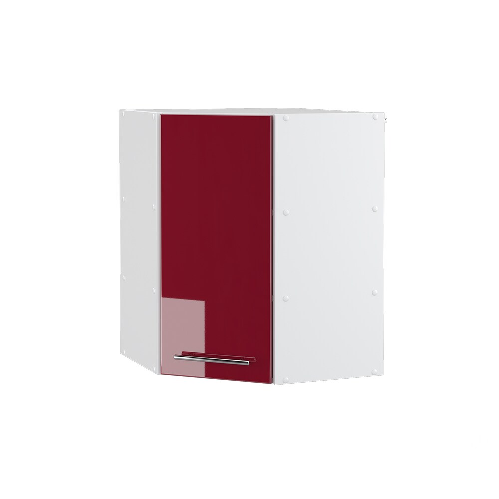 VICCO Eck Hängeschrank 57 cm Bordeaux Hochglanz Küchenschrank Hängeschrank Küchenzeile Fame-Line