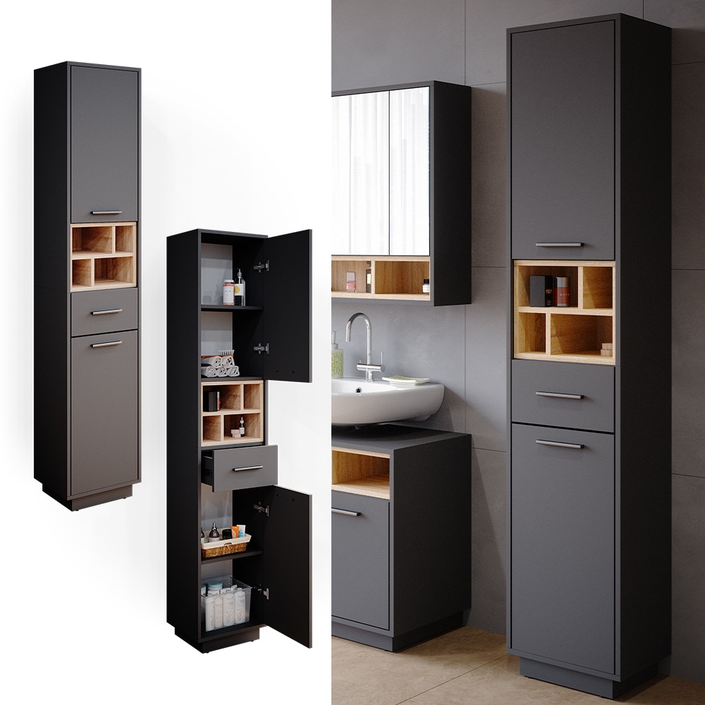 Vicco Badschrank Hochschrank Badezimmerschrank Beatrice Badregal Badm&ouml;bel Regal - Bild 1