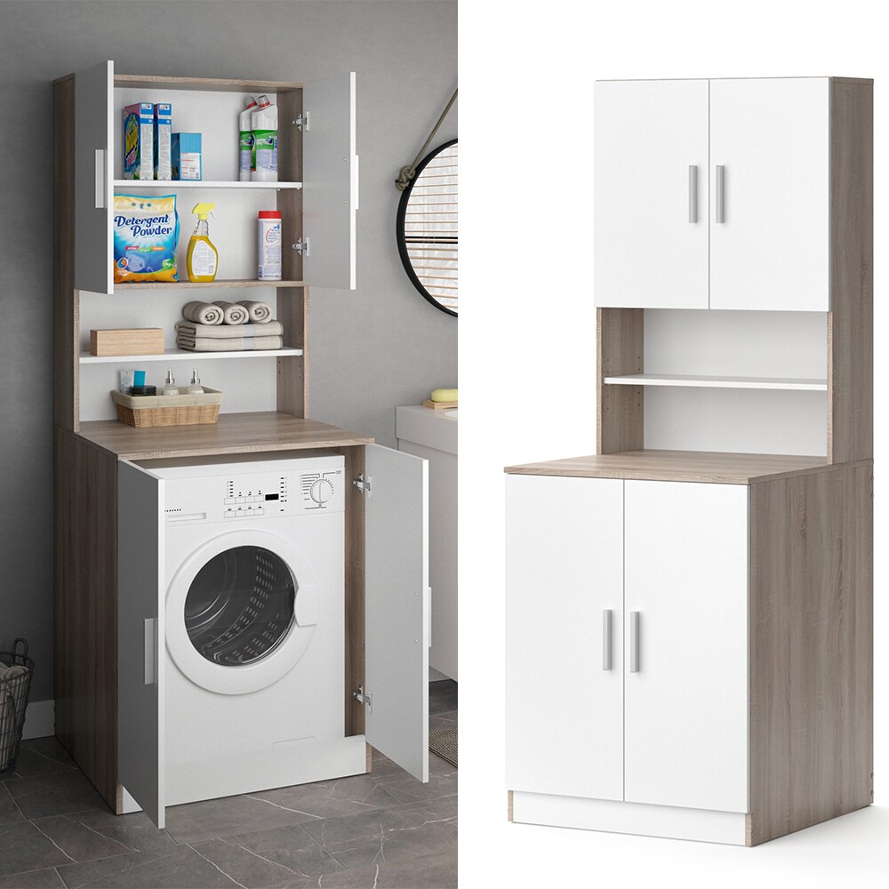 Vicco Waschmaschinenschrank Badschrank Hochschrank Liana sonoma Badregal &Uuml;berbau - Bild 1