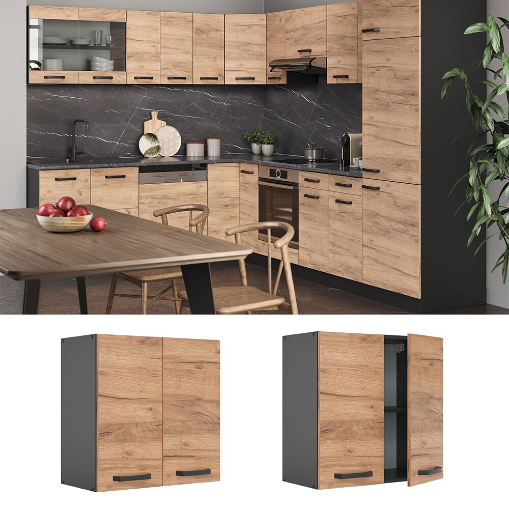 VICCO K&uuml;chenschrank H&auml;ngeschrank 60 cm R-Line Anthrazit - Bild 1