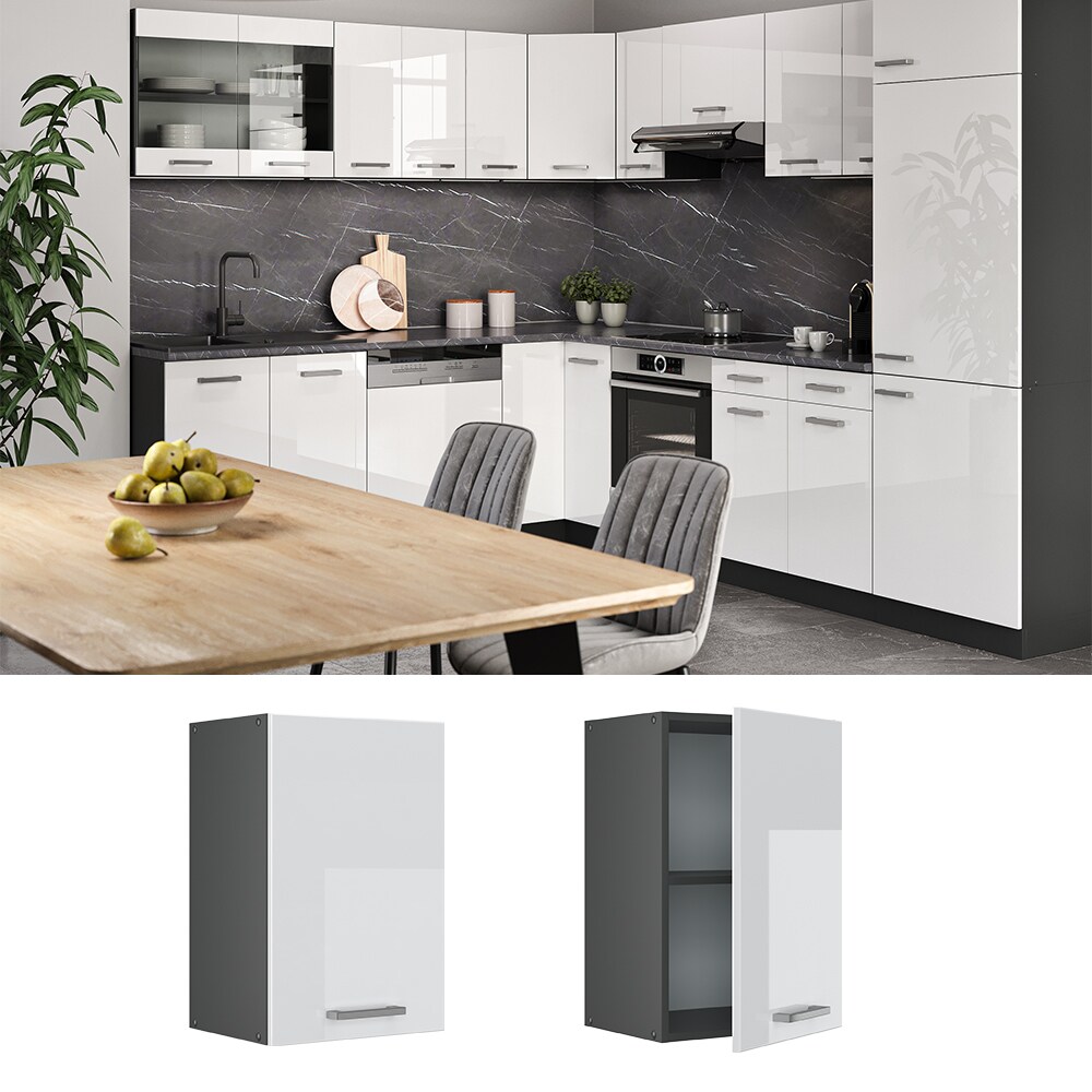 VICCO K&uuml;chenschrank H&auml;ngeschrank 40 cm R-Line Anthrazit - Bild 1