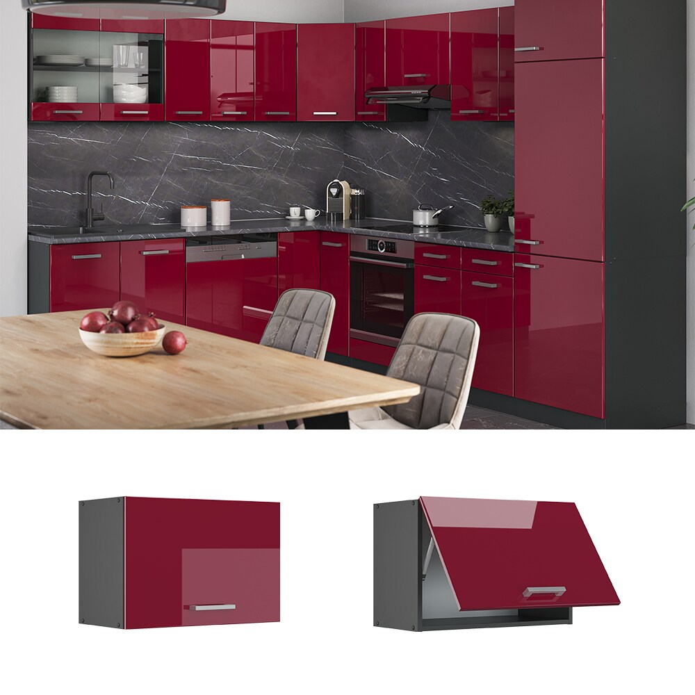 VICCO Küchenschrank Hängeschrank 60 cm flach R-Line Anthrazit