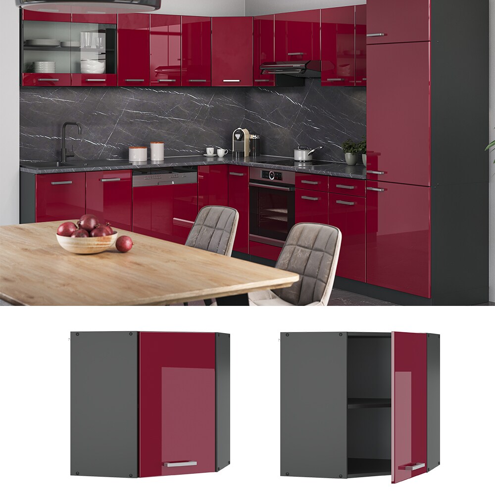 VICCO Küchenschrank Hängeschrank Eckhängeschrank 57 cm R-Line Anthrazit