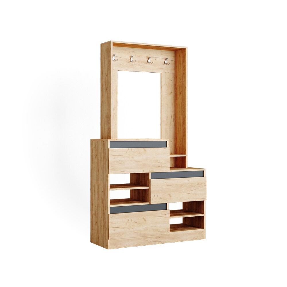 Flurgarderobe Schuhschrank Flurkommode Evia Flurm&ouml;bel Schuhregal Kommode Vicco - Bild 1