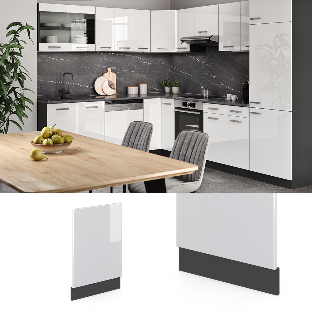 VICCO K&uuml;chenschrank Geschirrsp&uuml;lerblende 45 cm R-Line Anthrazit - Bild 1