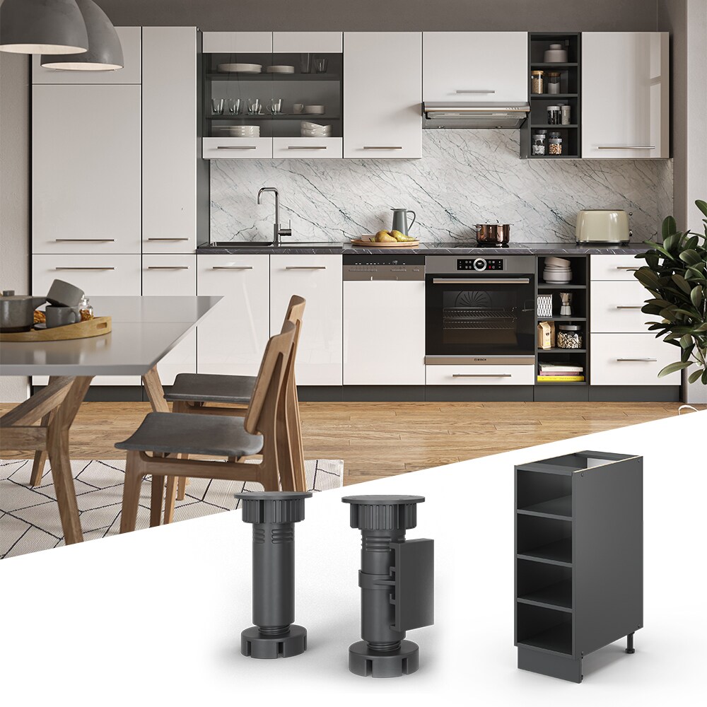 Vicco Unterschrank Regal 30 cm Anthrazit Küchenschrank Unterschrank Küchenzeile Fame-Line