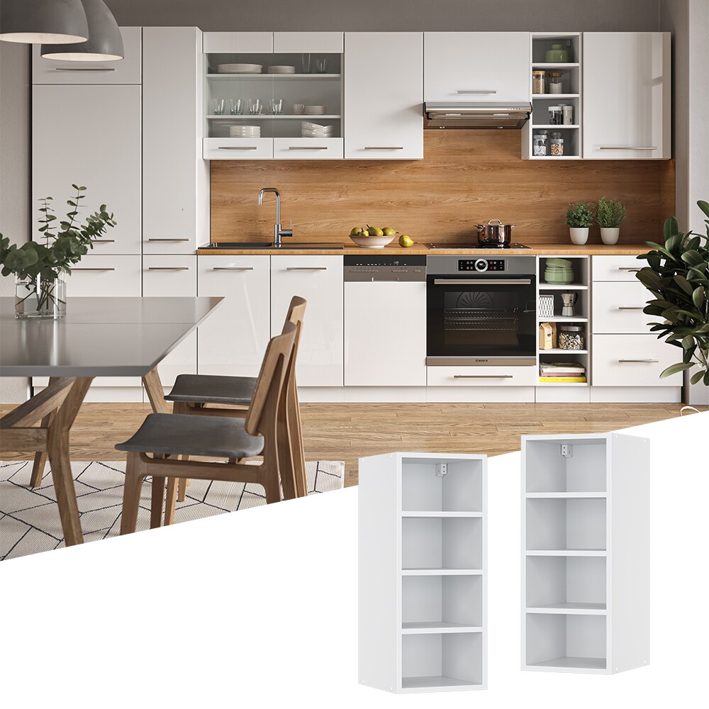 Vicco Hängeschrank Regal 30 cm Weiß Küchenschrank Hängeschrank Küchenzeile Fame-Line