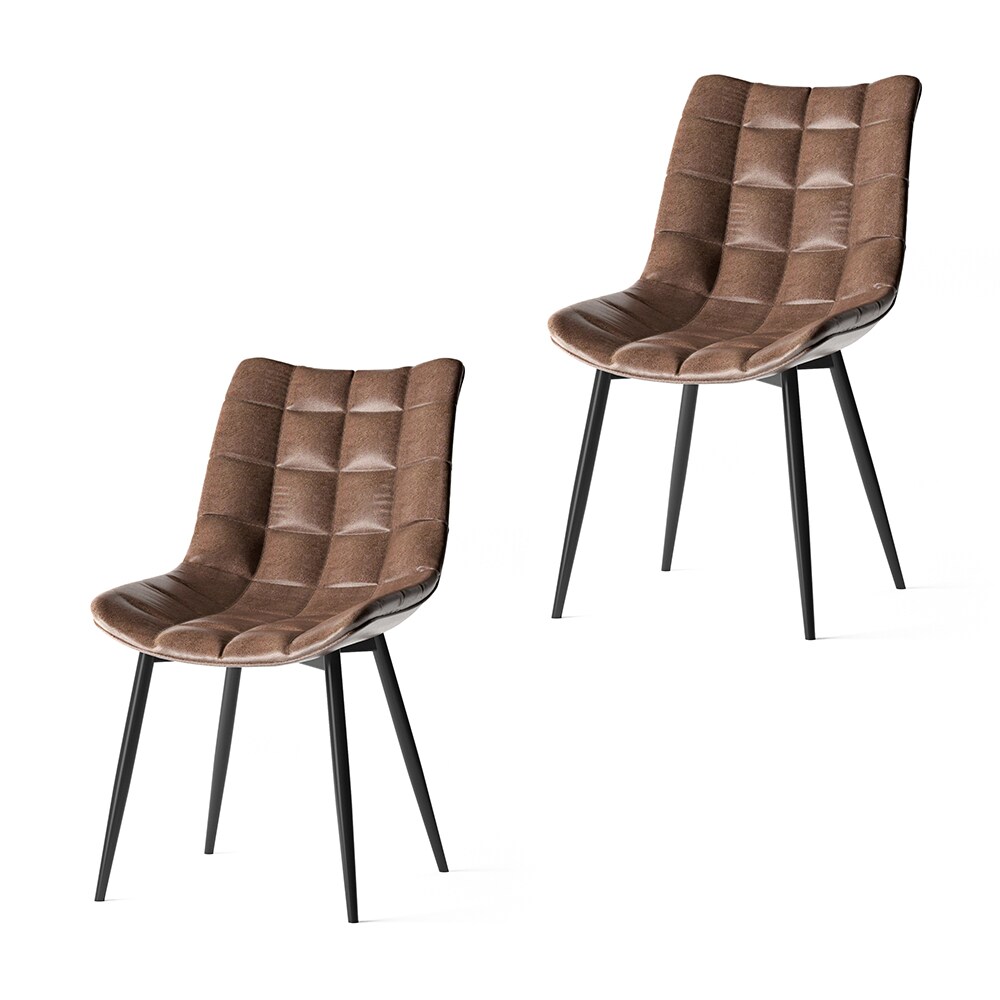 Vicco Esszimmerstuhl K&uuml;chenstuhl Jens braun anthrazit Polsterstuhl Set - Bild 1