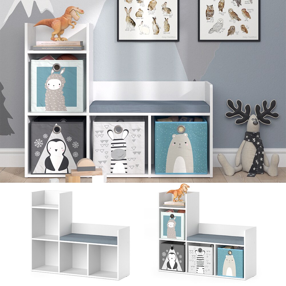 Vicco Kinderregal Sitzbank Bücherregal Luigi Spielzeugregal für Faltboxen Regal | 04251421963917