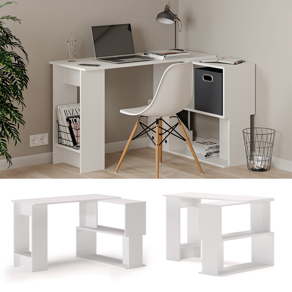 Vicco Eckschreibtisch Schreibtisch Computertisch Gates L-Form B&uuml;rotisch PC-Tisch - Bild 1