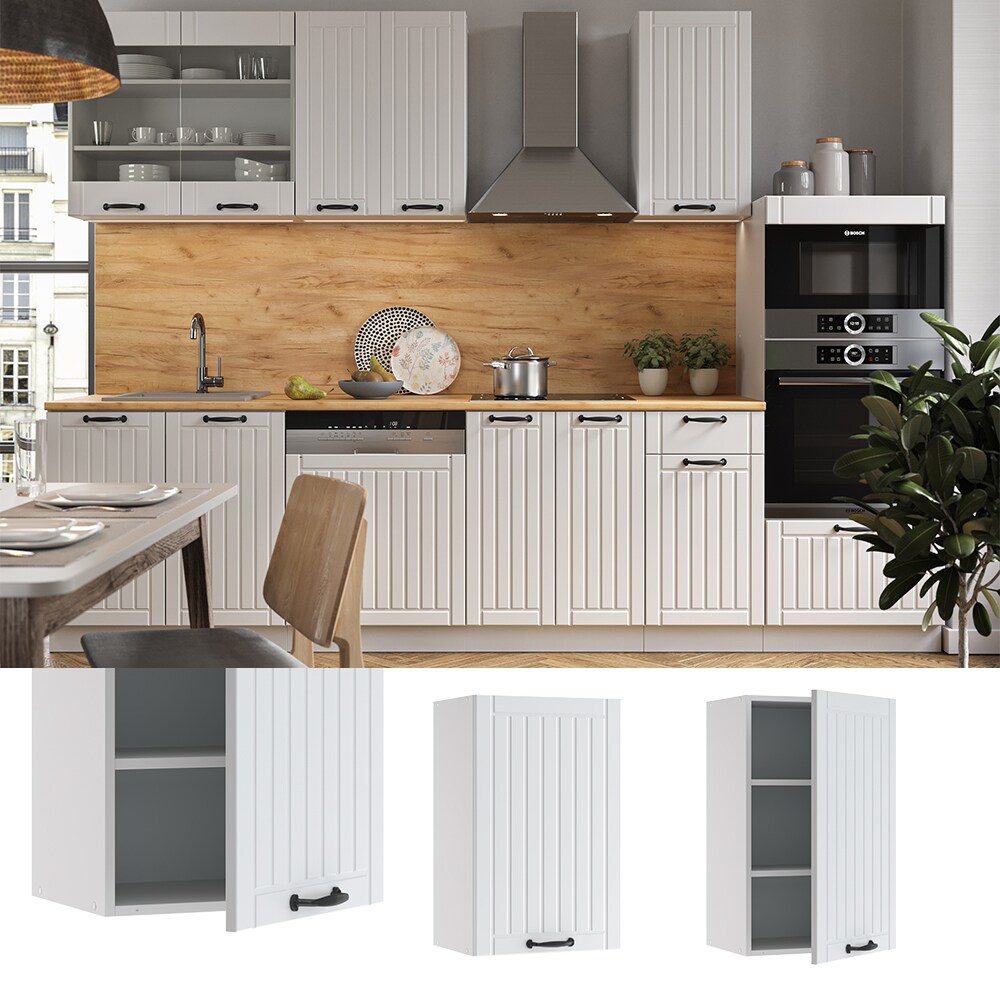 Vicco H&auml;ngeschrank 45 cm FAME Line K&uuml;chenschrank K&uuml;chenzeile Landhaus Wei&szlig; - Bild 1