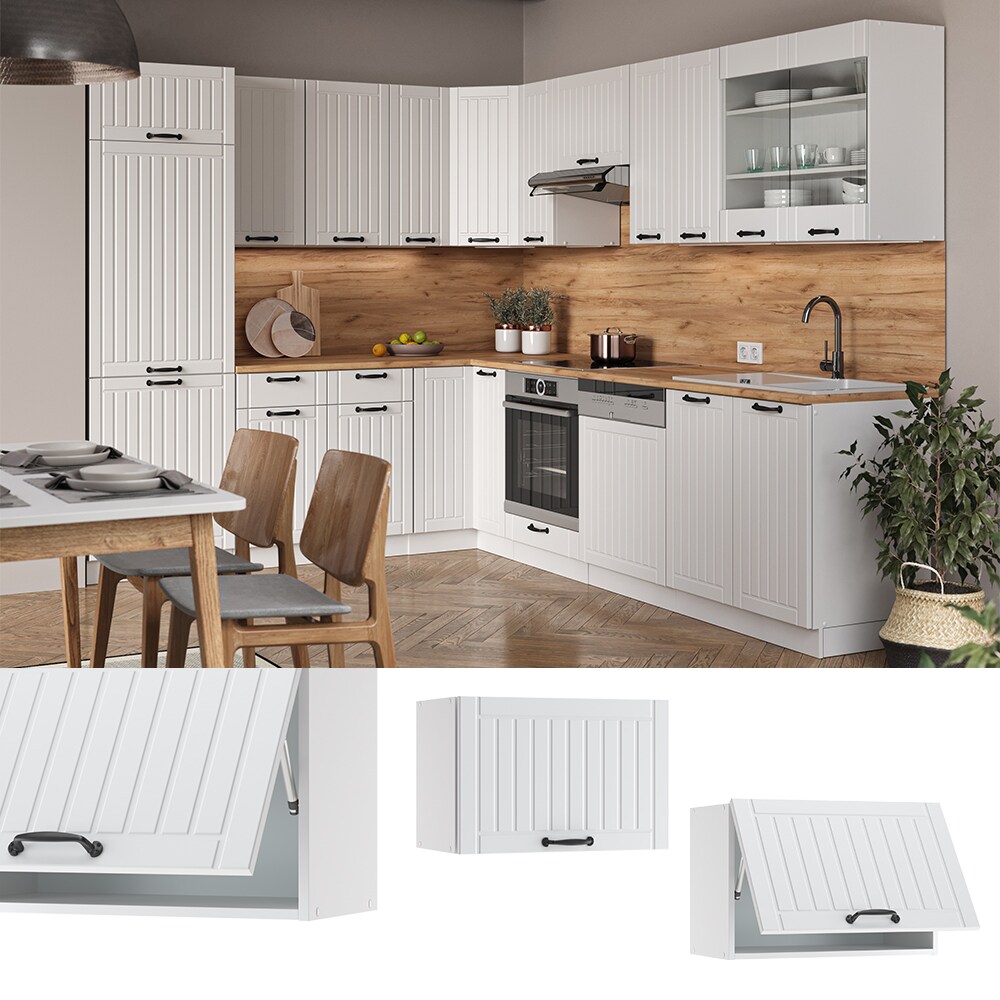 Vicco H&auml;ngeschrank 60 cm FAME Line K&uuml;chenschrank Dunstabzugshaube Landhaus Wei&szlig; - Bild 1