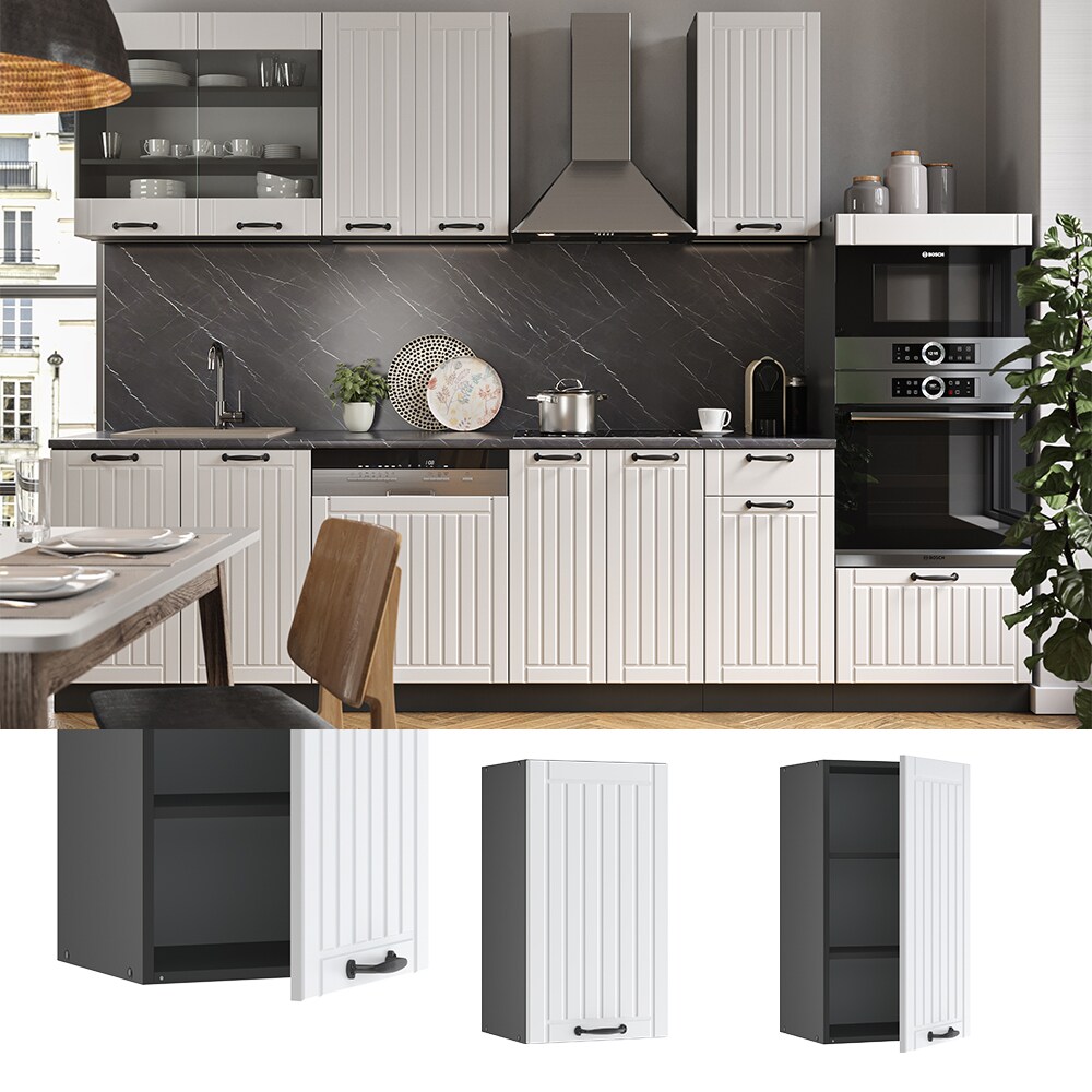 Vicco Hängeschrank 40 cm FAME Line Küchenschrank Küchenzeile Landhaus Weiß Anthrazit