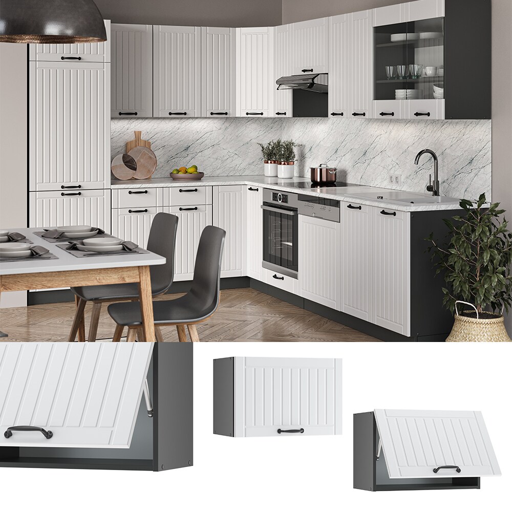 Vicco Hängeschrank 60 cm FAME Line Küchenschrank Dunstabzugshaube Landhaus Weiß Anthrazit