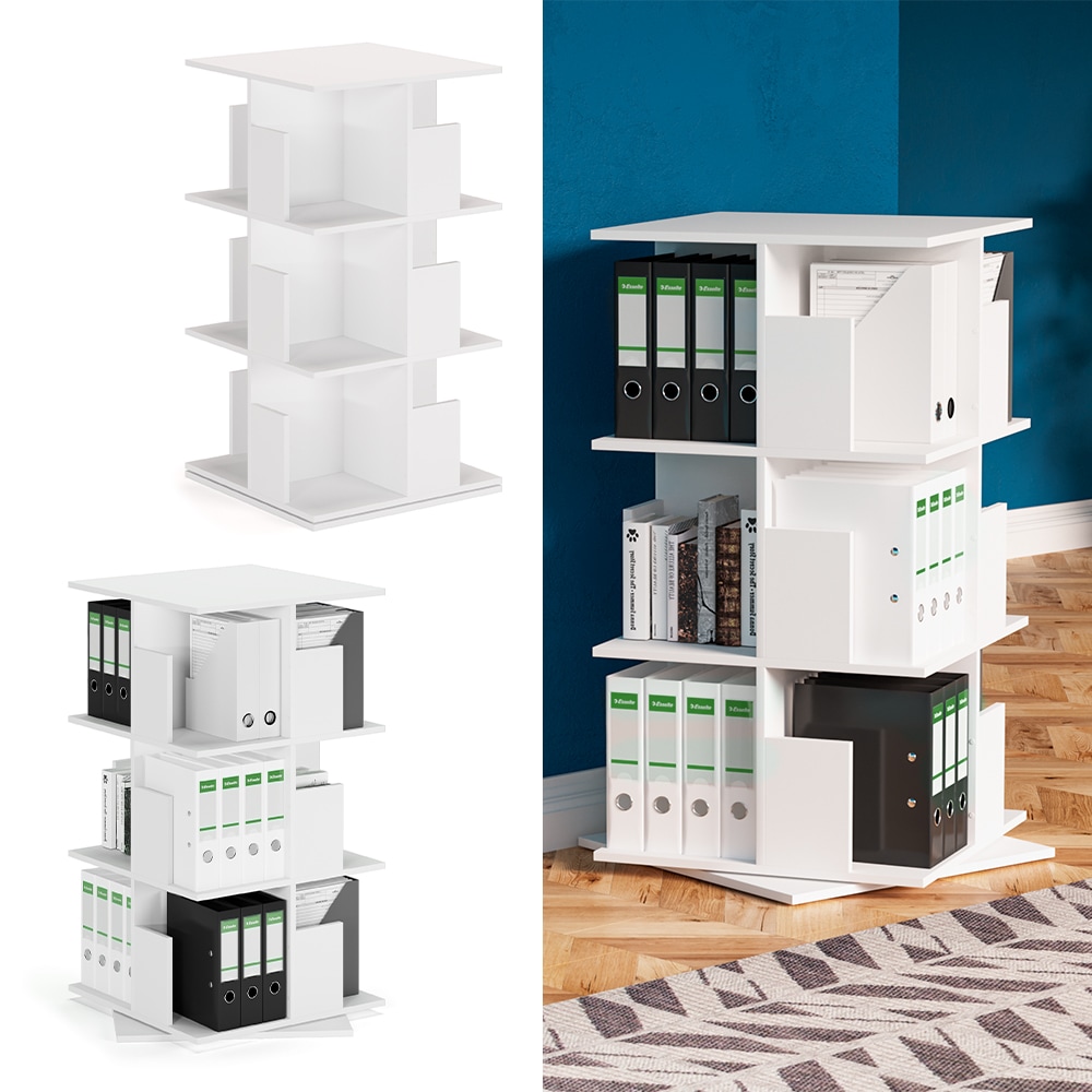 Vicco Ordnerregal Alfa Standregal B&uuml;roregal Aktenregal Ablage B&uuml;cherregal Wei&szlig; - Bild 1