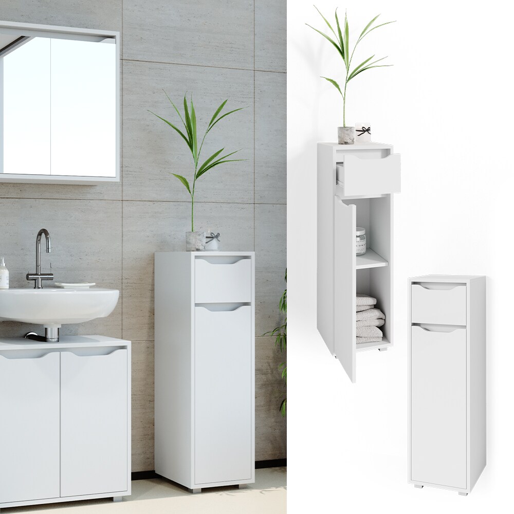 Vicco Badschrank Badezimmerschrank Midischrank Ruben Badregal Badmöbel Schublade