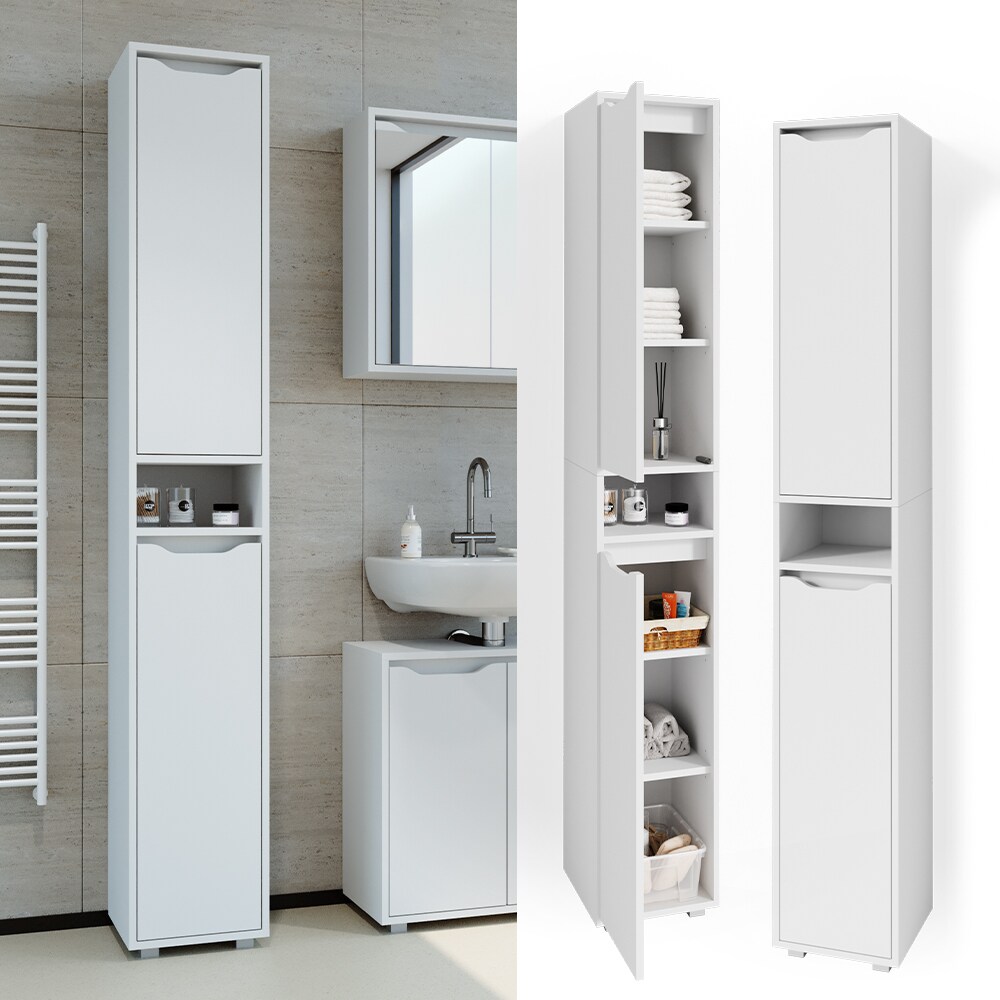 Vicco Badschrank Hochschrank Badezimmerschrank Ruben Badregal Badmöbel 7 Fächer