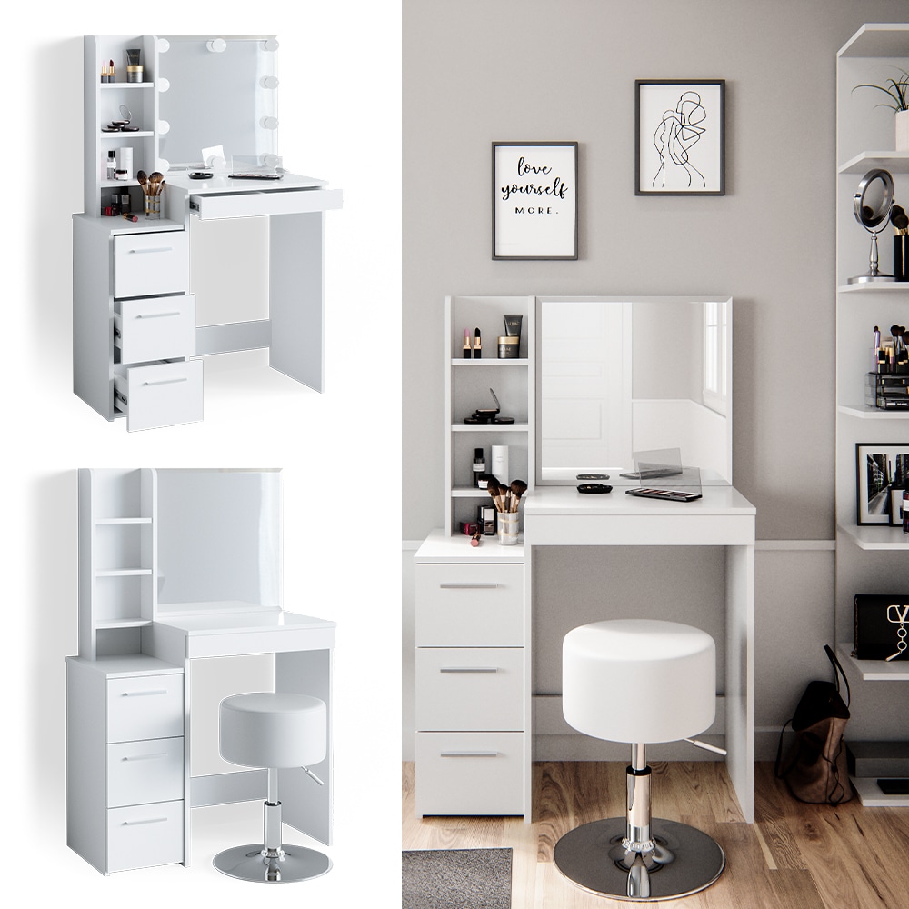 Vicco Schminktisch Frisiertisch Schminkkommode Meryl + Hocker Frisierkommode - Bild 1
