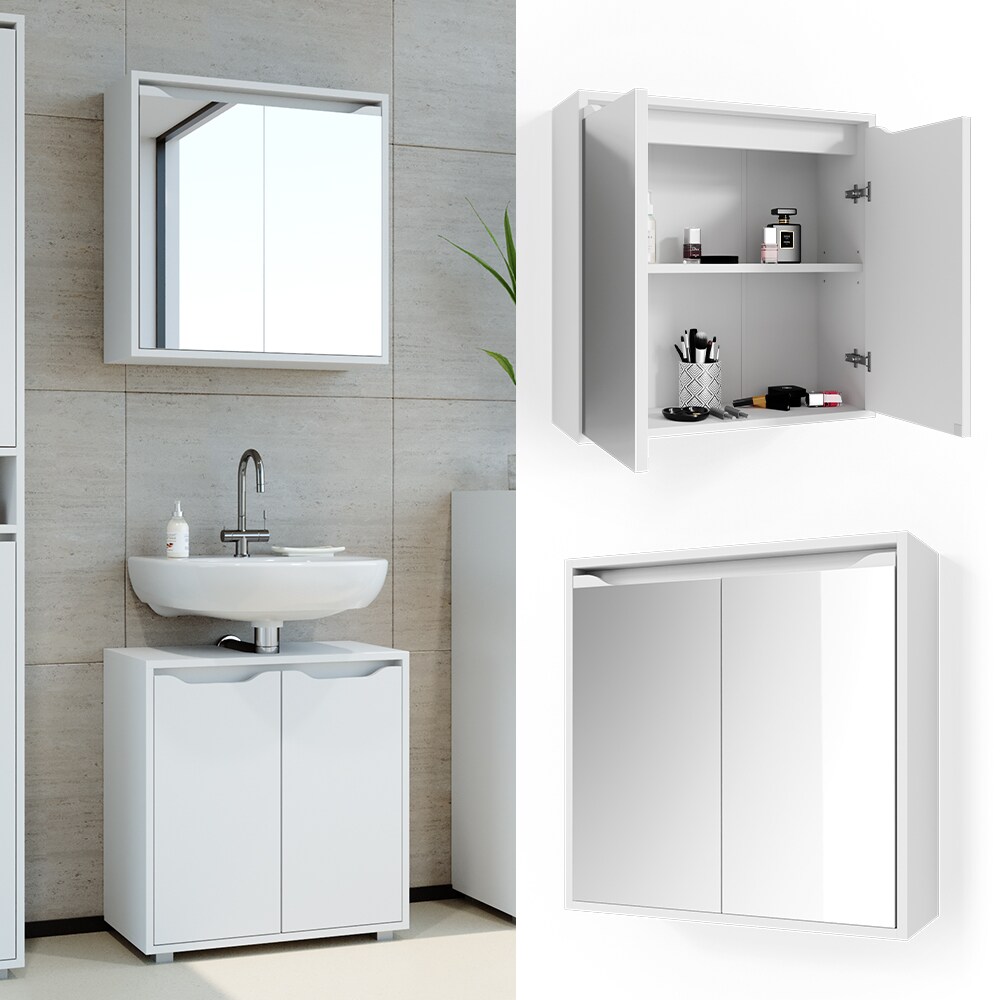 Vicco Spiegelschrank Badspiegel Badezimmerspiegel Ruben Wandspiegel Badschrank