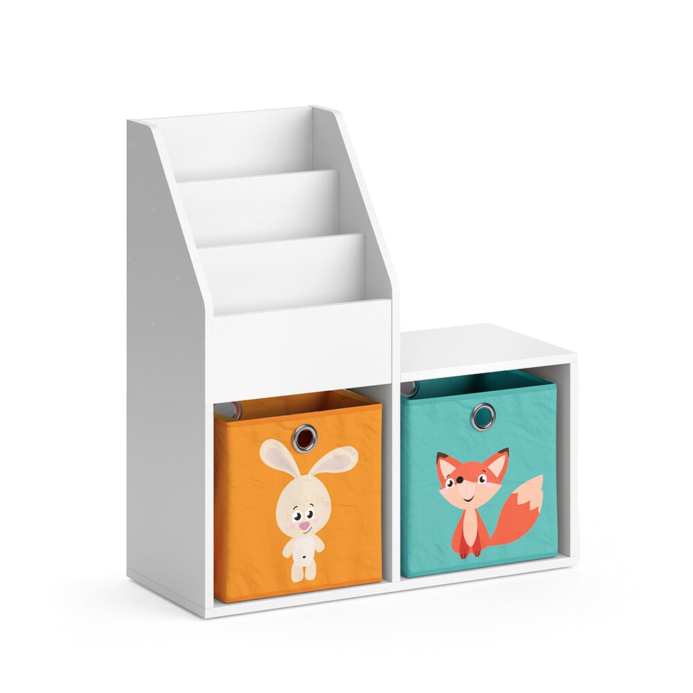 Vicco Kinderregal Aufbewahrungsregal Spielzeugablage Luigi Wei&szlig; Sitzbank Faltbox - Bild 1