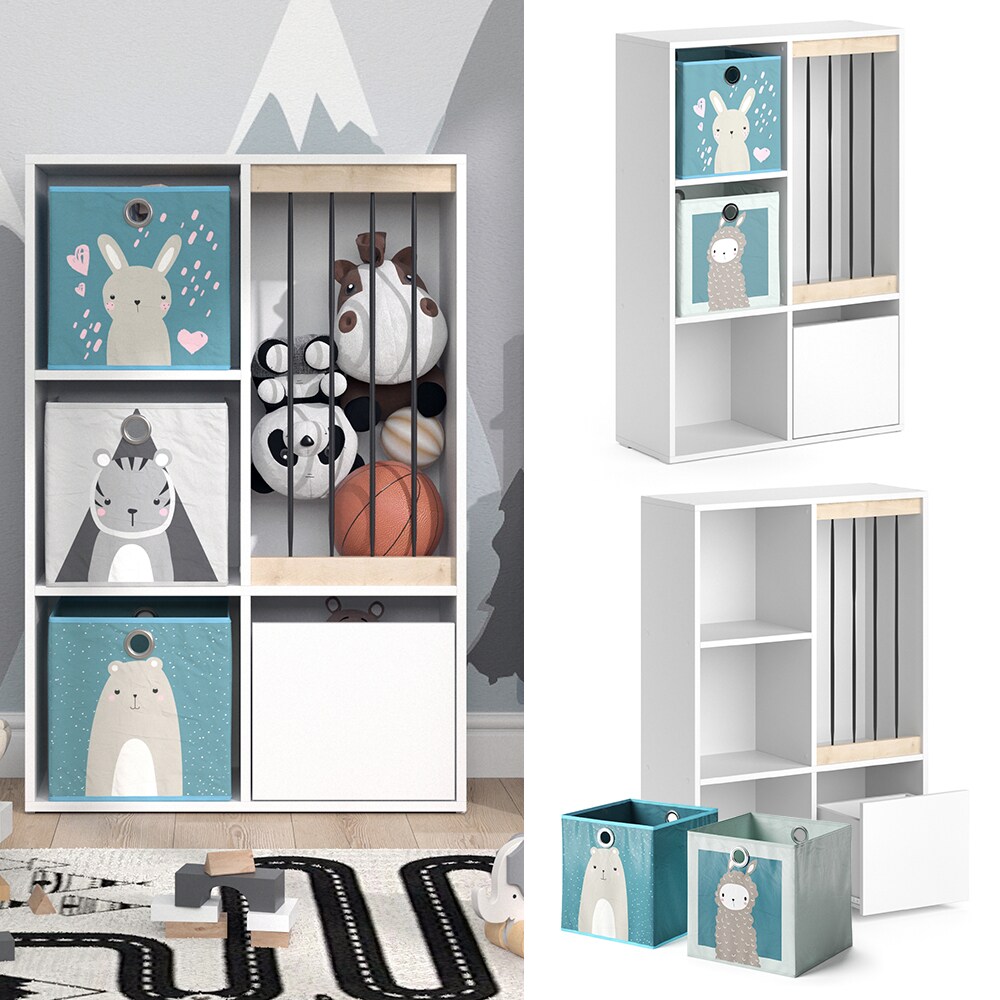 Vicco Kinderregal Spielzeugregal Spielzeugablage Luigi Wei&szlig; Faltbox Aufbewahrung - Bild 1