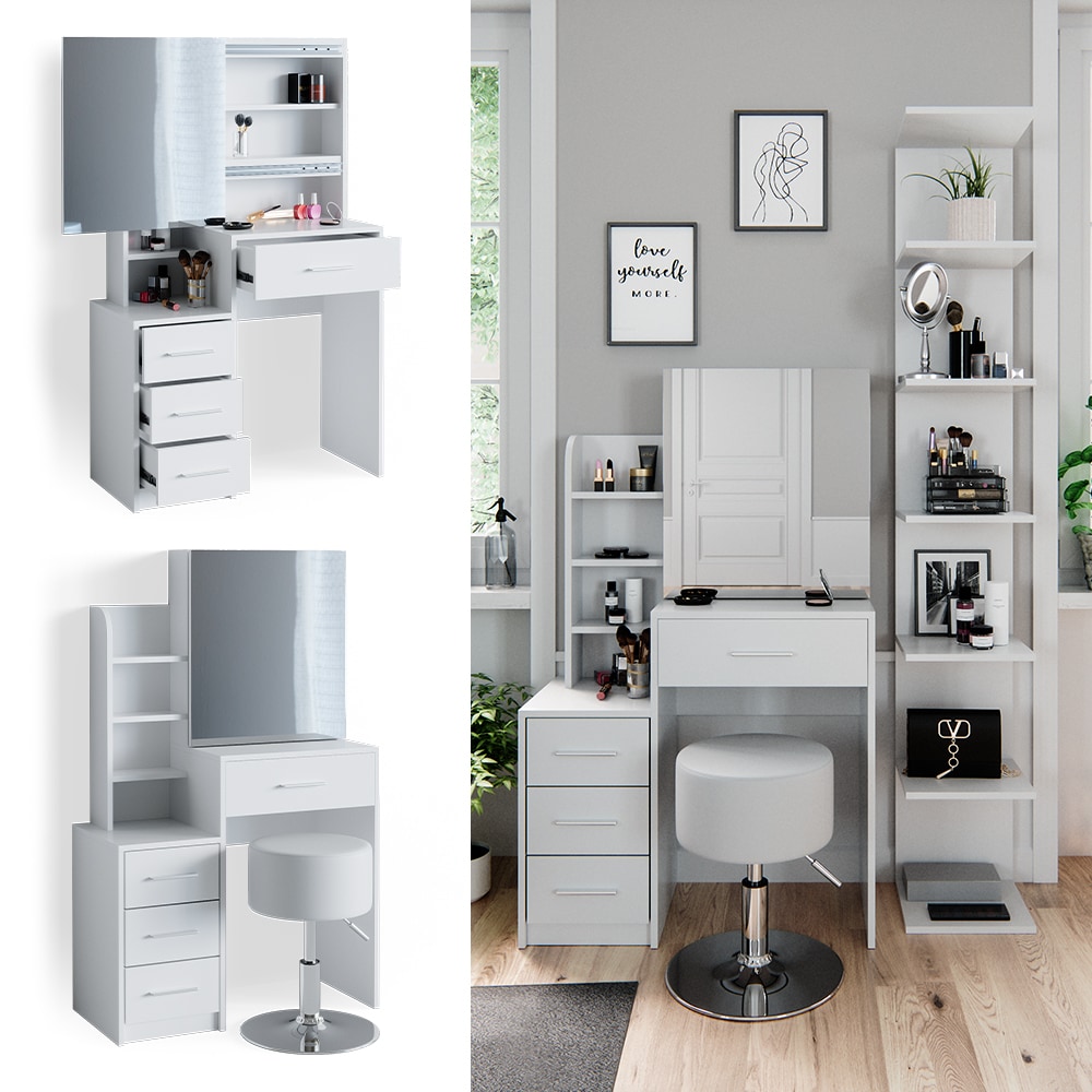 Vicco Schminktisch Frisiertisch Schminkkommode Conrada + Hocker Frisierkommode - Bild 1