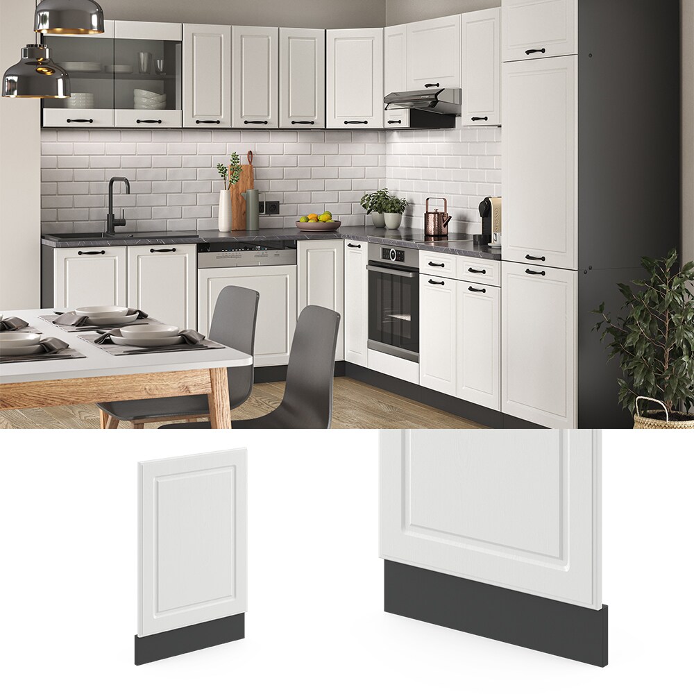 VICCO Geschirrspülerfront 45 cm Anthrazit Küchenschrank Blende Küchenzeile R-Line